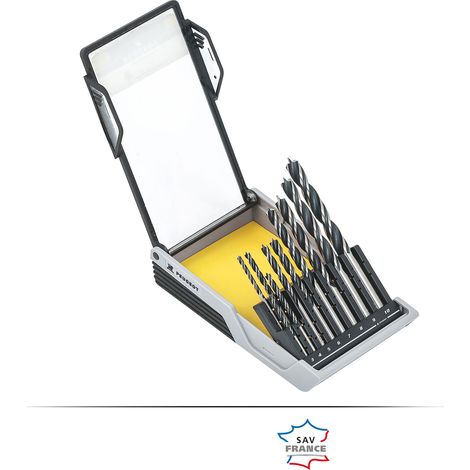 Coffret de 10 forets bois 3 pointes ø3-10mm (1/5)