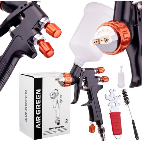 PISTOLA PULVERIZADORA HVLP BOQUILLA DE 1,3 MM PARA PINTAR BARNICES DE 600 ML (1/5)