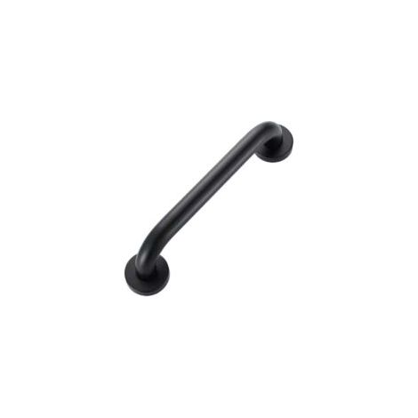 Maniglione di sicurezza in acciaio inox per sedile WC, per anziani, disabili, bambini e donne in gravidanza, 40 cm (nero) - Crezuo (1/4)