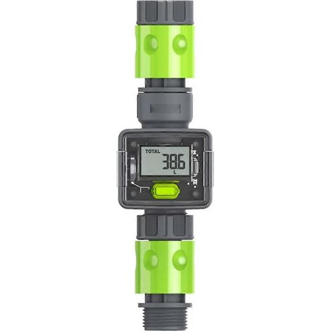 Filiyano-Débitmètre d'eau numérique IPX6 pour tuyau d'arrosage extérieur, calcul de la consommation et du débit (3/4 pouce). (1/5)
