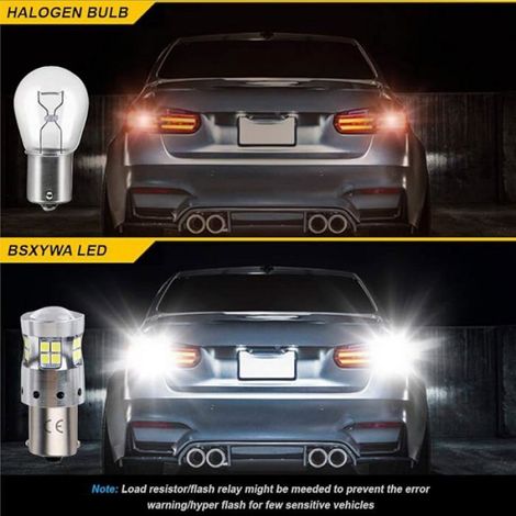 1156 P21w Ba15s 1141 7506 12V 24V 30V Ampoules LED Pour Voiture et moto,1300LM,Avec Projecteur Objectif,6000K 1156 Bnc 6000K (1/5)