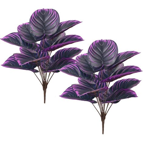 2 Plantes Faux à Feuilles Décoration Polyvalente Intérieur/Extérieur,Parfait pour Décoration Mariage, Décoration Maison,Plantes Artificielles (1/4)