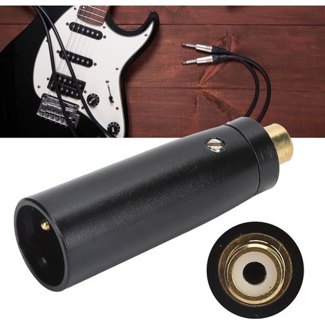 Adaptateur Audio Femelle RCA vers Mâle XLR Doré pour Microphone et Table de Mixage Noir (1/5)