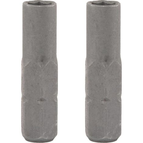 Set of 2 1/4" Hex Screwdriver Bits - 1/4" Sandblasted Magnetic Bit Adapter - 1/4" - 1/4" Adapter - 6.35 mm to 4 mm - 1/4" Handle (1/5)