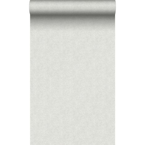 papier peint tissage à chevrons vert grisé - Origin Wallcoverings (1/5)