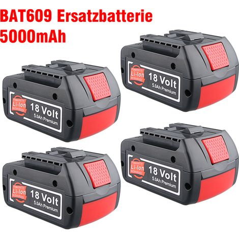 4X 5Ah Akku für Bosch 18V Professional GBA GSR GSB BAT618 BAT609 BAT620