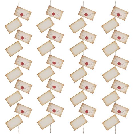 Bannièe de décoation flottante magique à 4 codes avec 40 belles cates d'enveloppe et ficelle tanspaente suspendable pou fête de Noël, Halloween, annivesaie, emise de diplôme, bueau