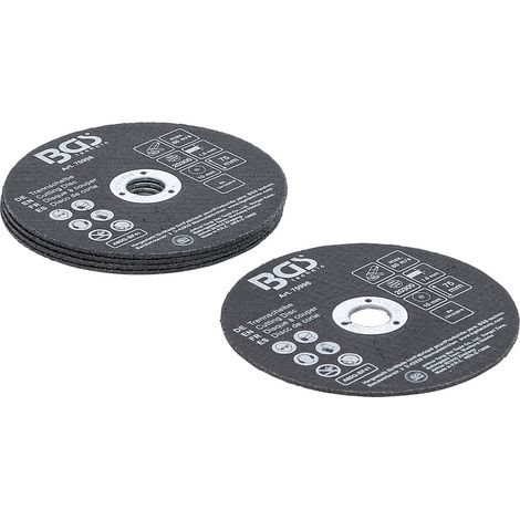JEU DE DISQUES À COUPER POUR ACIER INOXYDABLE Ø 75 X 1,0 X 10 MM 5 PIÈCES BGS 70998 (1/4)
