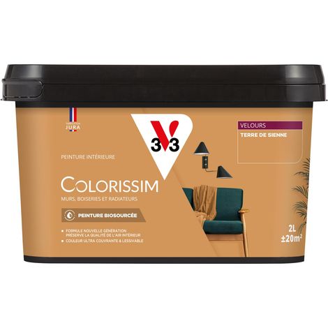 Peinture murale intérieure Colorissim® V33 Terre de sienne Velours 2L