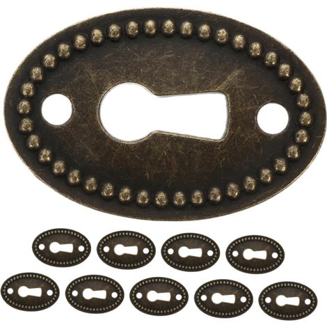 Lot de 10 plaques recouvrement ovales pour serrures commodes et (1/5)