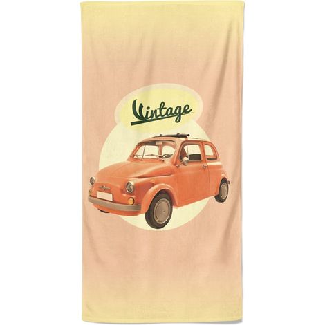 SERVIETTE DE PLAGE en éponge 500 VINTAGE taille grand cm. 90 x 170