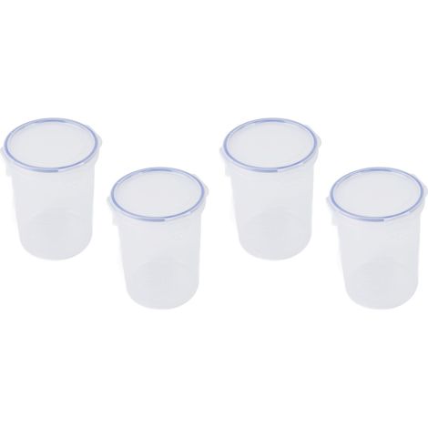 Lot 4 pots peinture 1000ml etanche transparents avec billes melange et pinceaux, recup paint restant et retouche, artisanat (1/5)