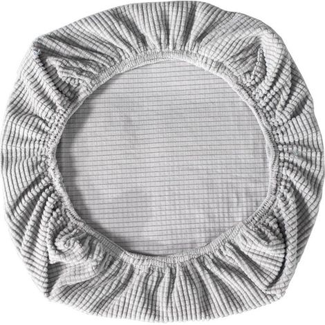 Housses de chaise élastiques en élasthanne - Lavables - Pour chaise de bureau, salle à manger, bar, fête de mariage - Argenté (1/5)