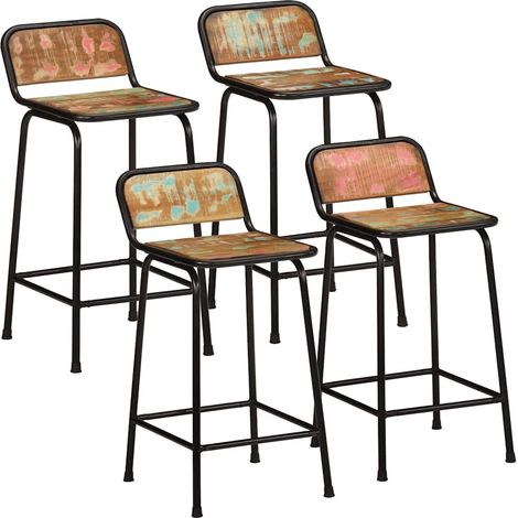 Barhocker 4 Stk. 46x35,5x80 cm Altholz Massivholz