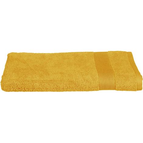 Badetuch Essentiel - Baumwolle 450 g/m² - senfgelb 100 × 150 cm
