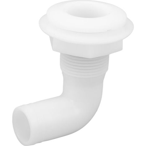 Marine Through-Hull Connector, Waterproof, Ergonomic, Reliable, Robust, for Yacht Boats, 90° Fitting (WHITE). (1/5)