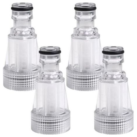 4-teiliges Wasserfilterset für Hochdruckreiniger, Gartenzubehör, Wassereinlassfilter mit 3/4-Zoll-Anschluss für Gartenarmaturen, Autowäsche (1/4)