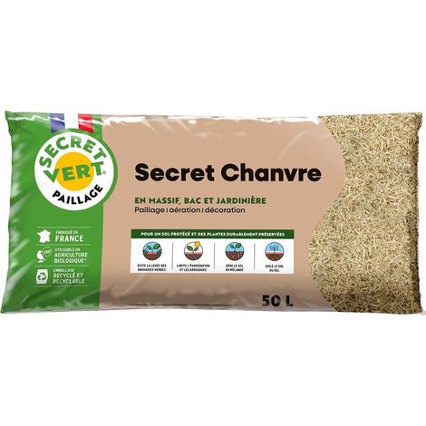 Secret chanvre paillis de chanvre 50 litres