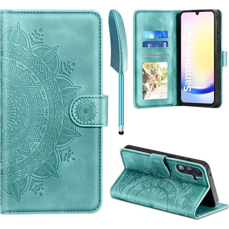 Coque portefeuille pour Samsung Galaxy A25 5G, cuir PU avec fentes cartes et fonction support (1/5)