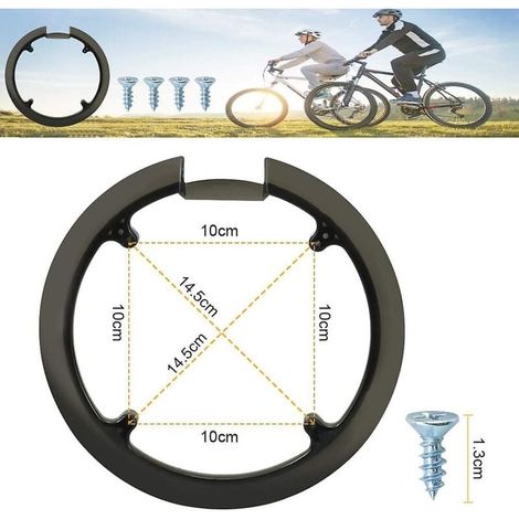 Fahrradkettenschutz, Fahrradkettenabdeckung mit 4 Schrauben
