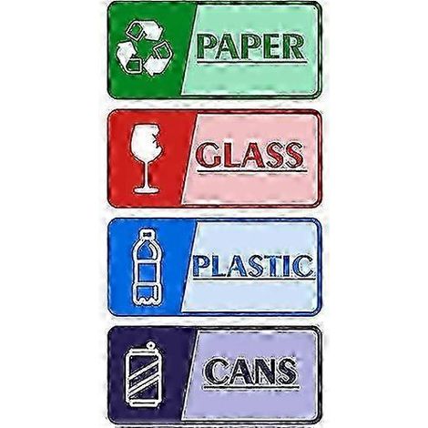 20 autocollants pour poubelles de recyclage, étiquettes de recyclage autocollantes pour poubelles 2025 (1/3)
