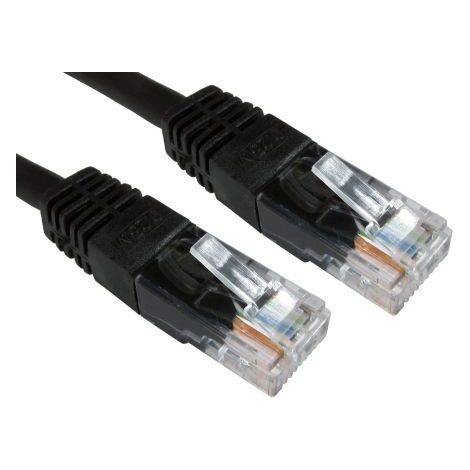 Câble Ethernet catégorie 6 UTP RS PRO, Noir, 250mm PVC Avec connecteur ( Prix pour 1 )