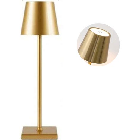Lampe de Table usb, Protection des yeux, petite veilleuse tactile pour café, Restaurant, Bar, charge sans fil 3 Color Stepless Dimming Up (1/5)