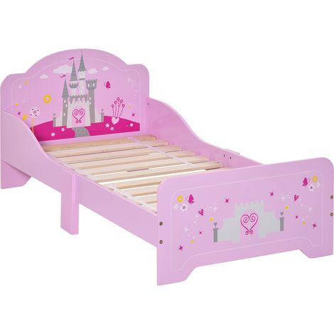 Struttura Letto Singolo per Bambini 143x73x60 cm in Legno di Pioppo Rosa (1/5)