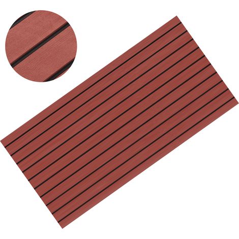 Tapis antidérapant EVA pour bateau, camping-car, pont marin - Feuille de revêtement de sol 240x60cm (Brun foncé/Noir) (1/5)
