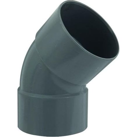 45°-PVC-Winkelstück (Innengewinde-Innengewinde) – 1 Stück – Starres PVC – Rohrverbindung – Wasserablauf – Durchmesser 100 mm (1/2)