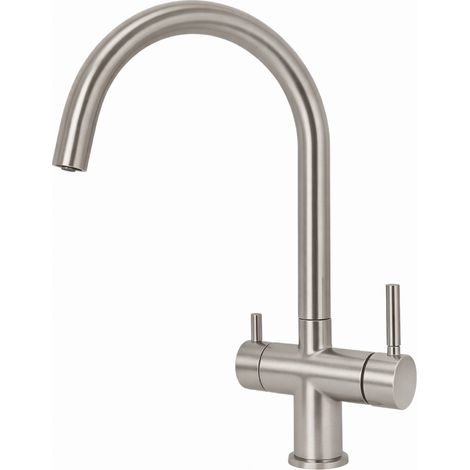 Shurity 412 Rubinetto da Cucina 4 Vie in Acciaio inox Nickel Spazzolato (1/2)