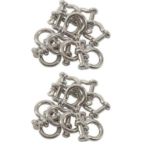 20 manilles en acier inoxydable en forme de O pour ancre, boucle de bracelet en paracorde ou corde d'extérieur