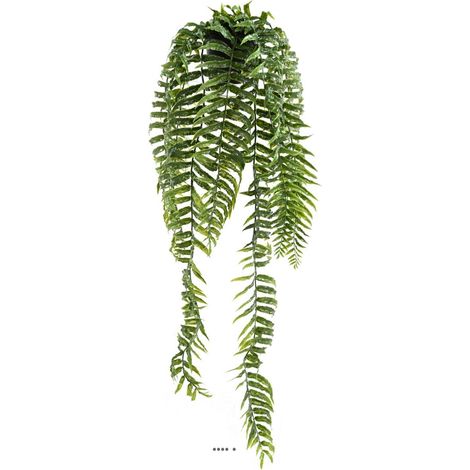 Chute de fougère en pot artificielle H 75 cm Verte extérieur