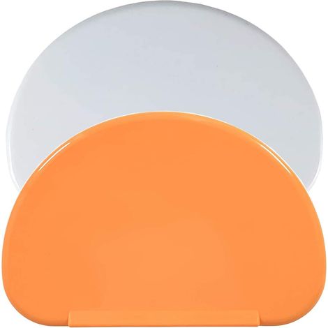 Raspador de masa de plástico, 2 espátulas para pan, crepes, masa, queso y chocolate, 15,8 x 10,3 cm (naranja y blanco)