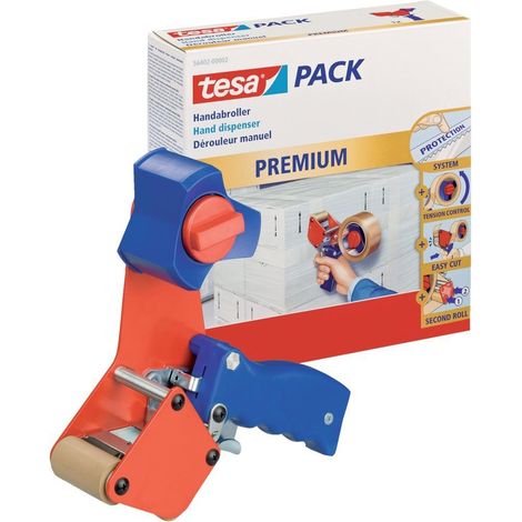 Tesa Tesapack Klebeband-Abroller in Blau und Rot