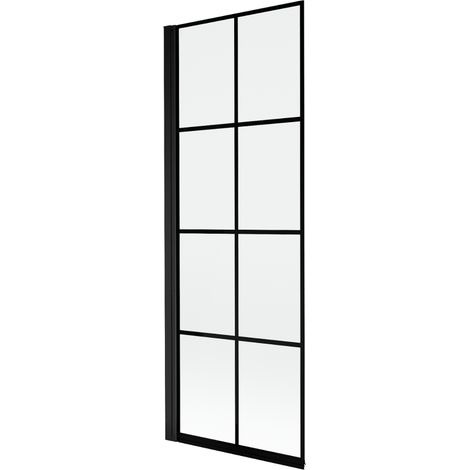Mexen Mist paroi de douche 1-volet gauche 70 x 150 cm, grille noire, noir - 8A9-070-001-70-77-L (1/4)