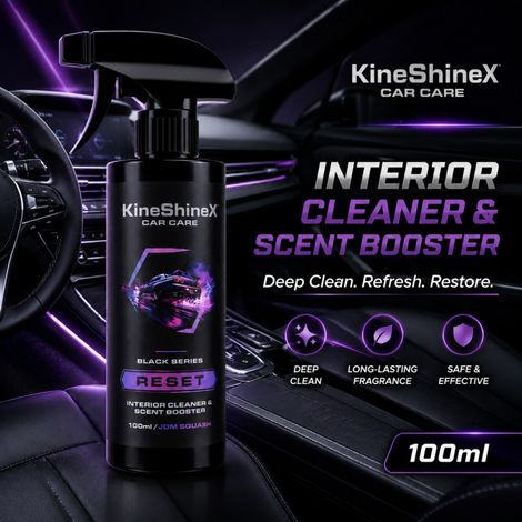KineShineX Car Interior Cleaning and Care Product: Multi-functional cleaner for dashboard, seats, steering wheel, center console, and door panels. (1/4)