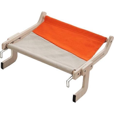 Étagère de sécurité pour chat, gain de place pour le lit, perchoir pour chat à fixer sur le lit - Version améliorée A - Gris orange (1/5)