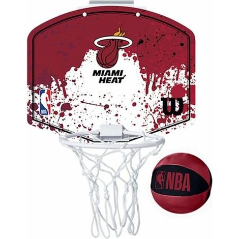 SET MINICANASTA WILSON NBA TEAM MINI HOOP HEAT (1/2)