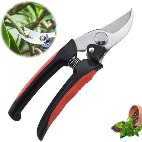 Professionelle Gartenschere - Gerade Klingen, ergonomisch, aus hochwertigem Stahl, 110g.