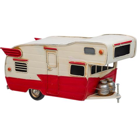 Caravana de metal roja 28x12.5x15