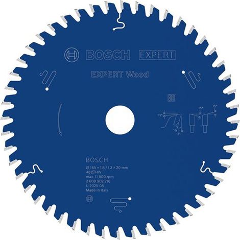 Bosch Expert Wood Circular Saw Blade 165 x 20 mm 48T for Mitre...