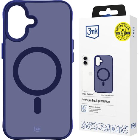 Apple iPhone 16 - 3mk MagCase Bleu fumé (1/5)