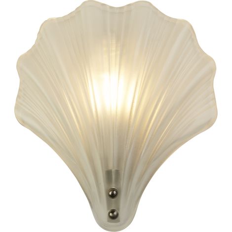 Applique murale Shell avec verre blanc - 28980SS (1/4)