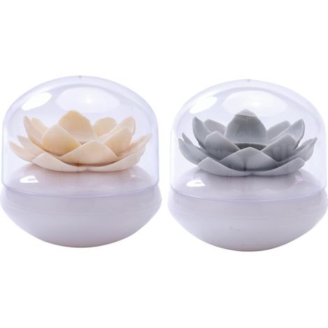 porte cure dents et rangement pour cotons tiges en forme de lotus (1/5)