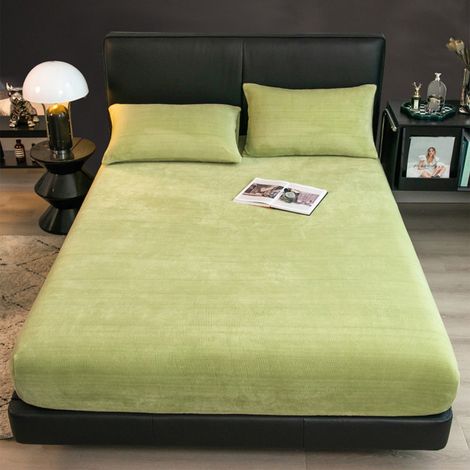 Sheet Set - Crystal Velvet Fitted Sheet And Pillowcases - 150x200cm Bed Sheet 48x74cm Pillowcases - Queen Size - 3 Pieces (1/5)