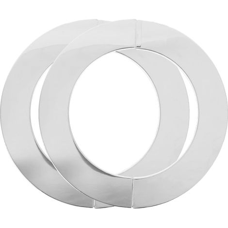 2 Pièces Plaque D’écusson Ronde en Acier Inoxydable, 10,1 Cm (1/5)