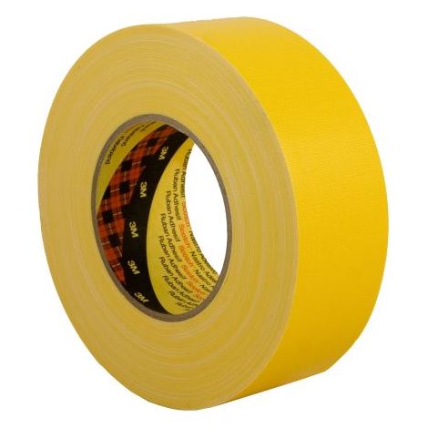 Ruban adhésif Scotch 389 , Jaune, toilé PE, 25mm x 50m, 8,8 N/cm ( Prix pour 1 )