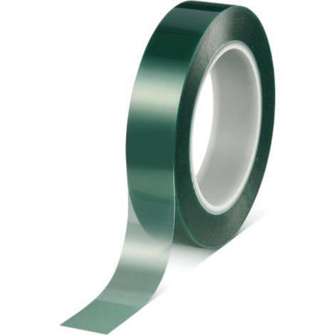 Ruban de masquage en silicone vert 25 mm x 66 m, résistant aux hautes températures, pour le revêtement en poudre, les ateliers de peinture, le traitement thermique, ruban polyester industriel avec adh (1/3)