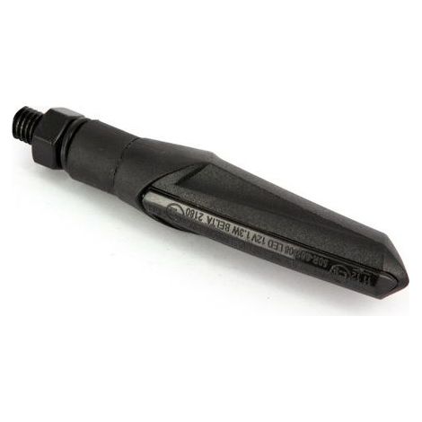 Paire de clignotants universels séquentiels à Leds - Noir avec cabochon fumé (1/2)
